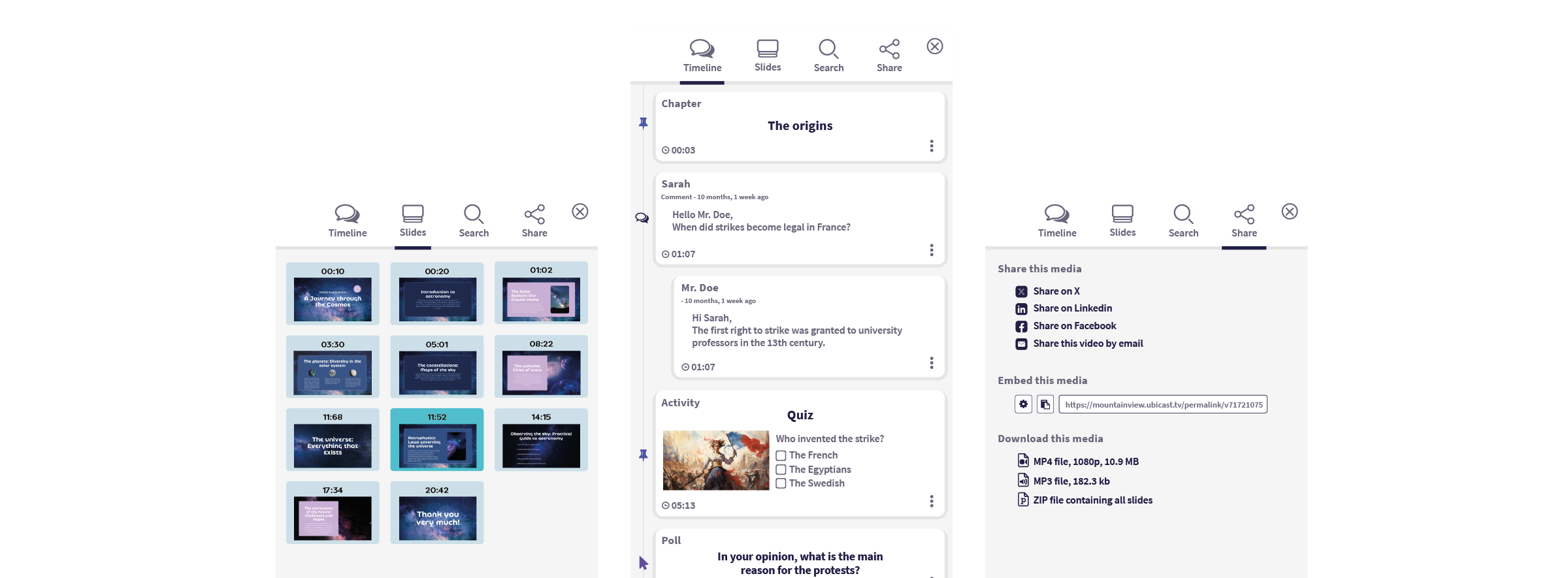 A video player with richmedia