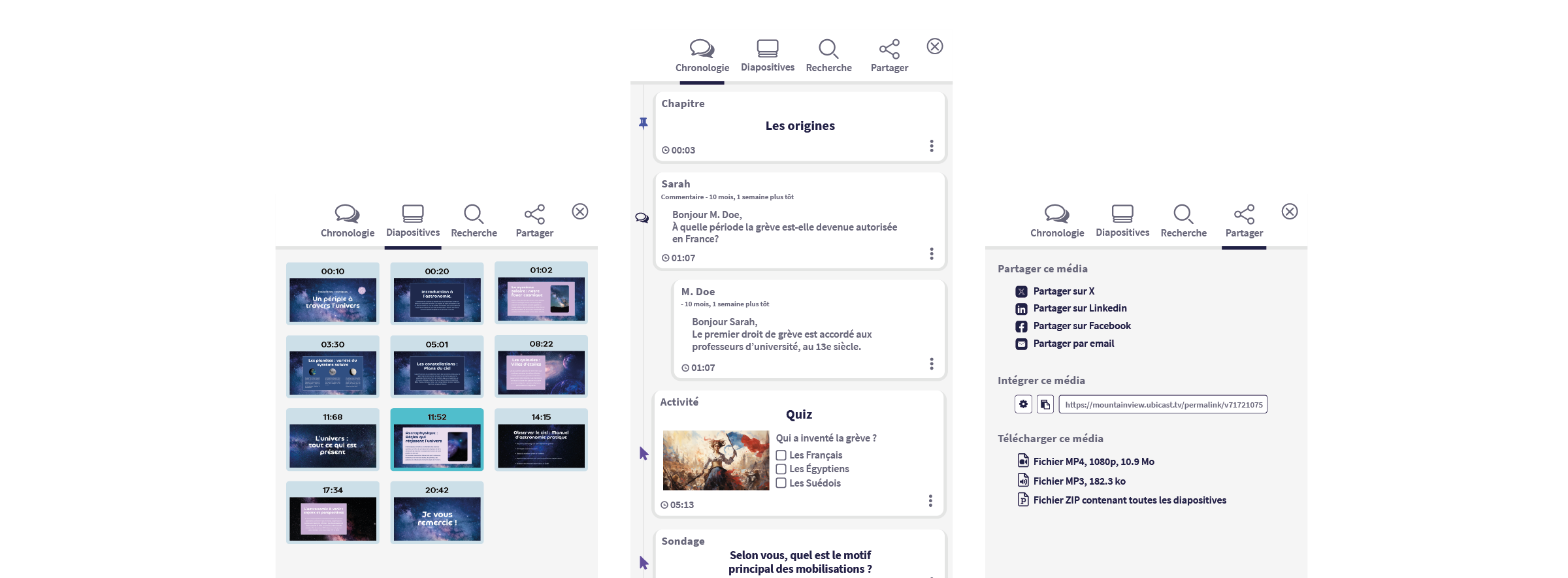un player vidéo avec du richmedia
