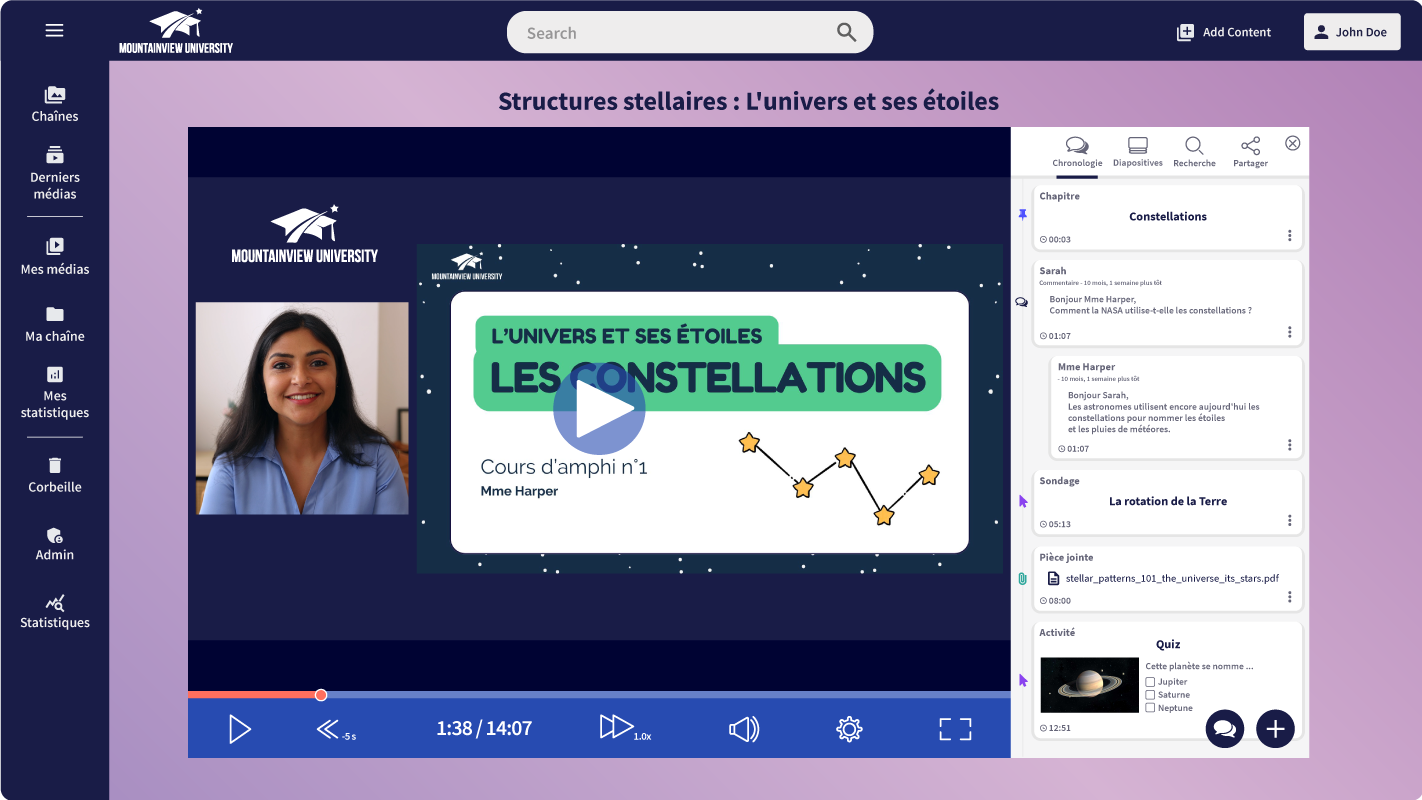 Plateforme vidéo Nudgis